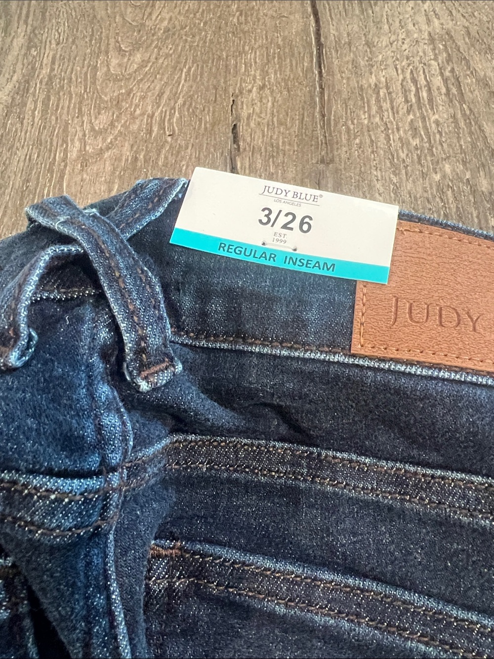Judy Blue Dark Blue wide leg dark wash Jeans size 3/26 - Picture 4 of 9